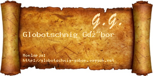 Globotschnig Gábor névjegykártya